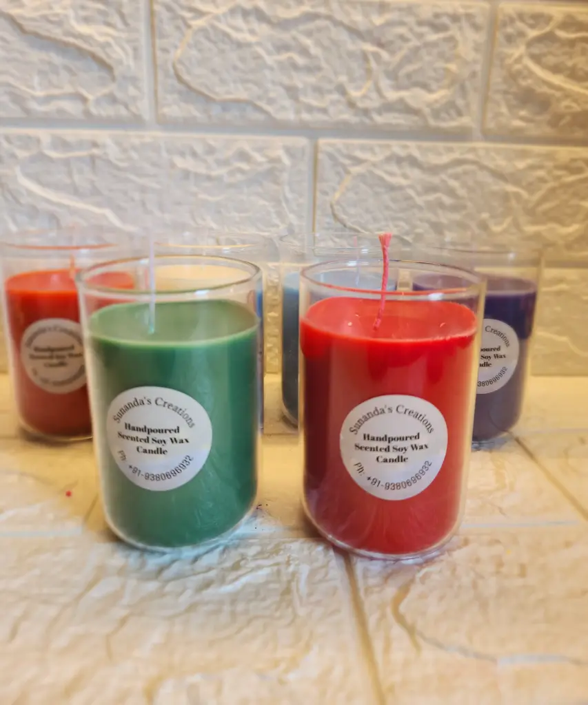 Soy Wax Scented Glass Candle (300gm)