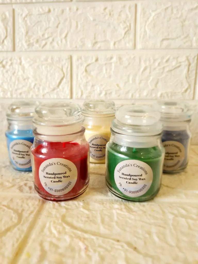 Soy Wax Scented Dome Jar Glass Candle (300gm)