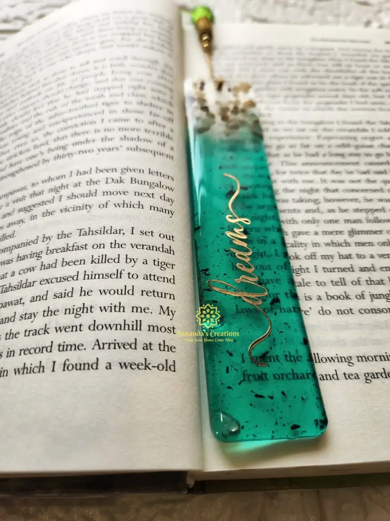 6 " Resin Bookmark (Translucent Green)