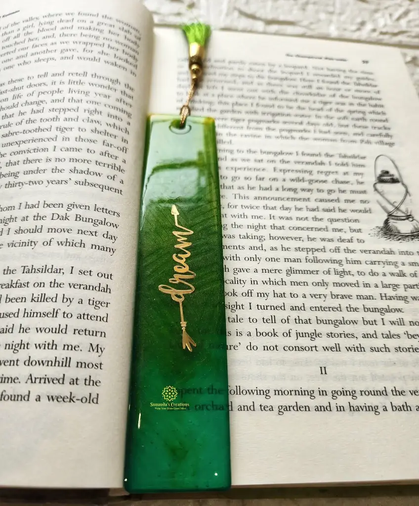 6 " Resin Bookmark (Green)
