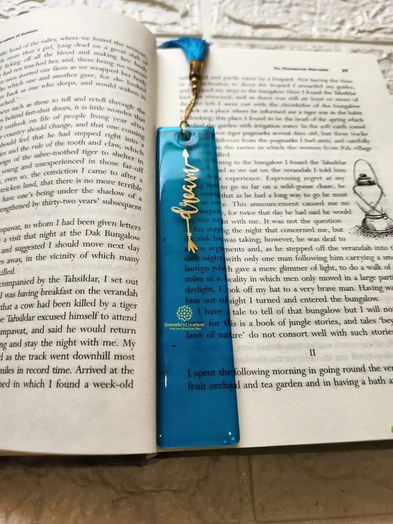 6 " Resin Bookmark (Blue)
