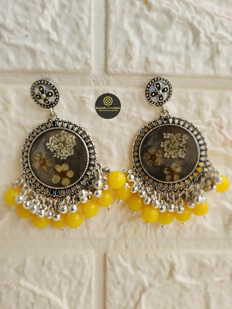 Floral Jhumka (Buttercups)