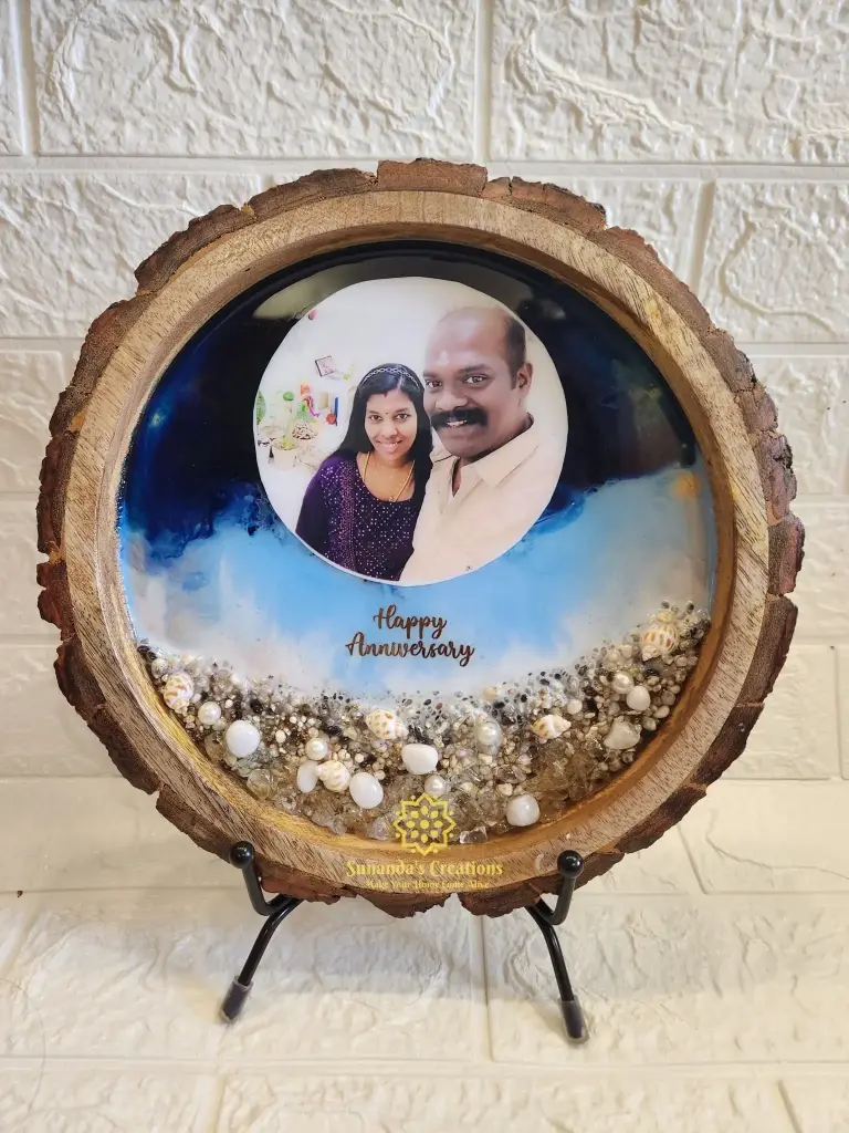 10" Mangowood Personalized Photo Frame (Anniversary Special)