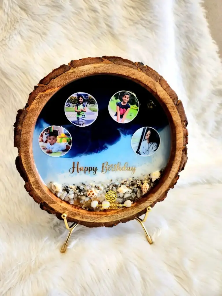 10" Mangowood Personalized Photo Frame (Birthday Gift)