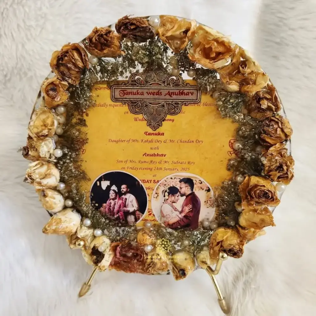 10" Wedding Card & Garland Preservation Plate