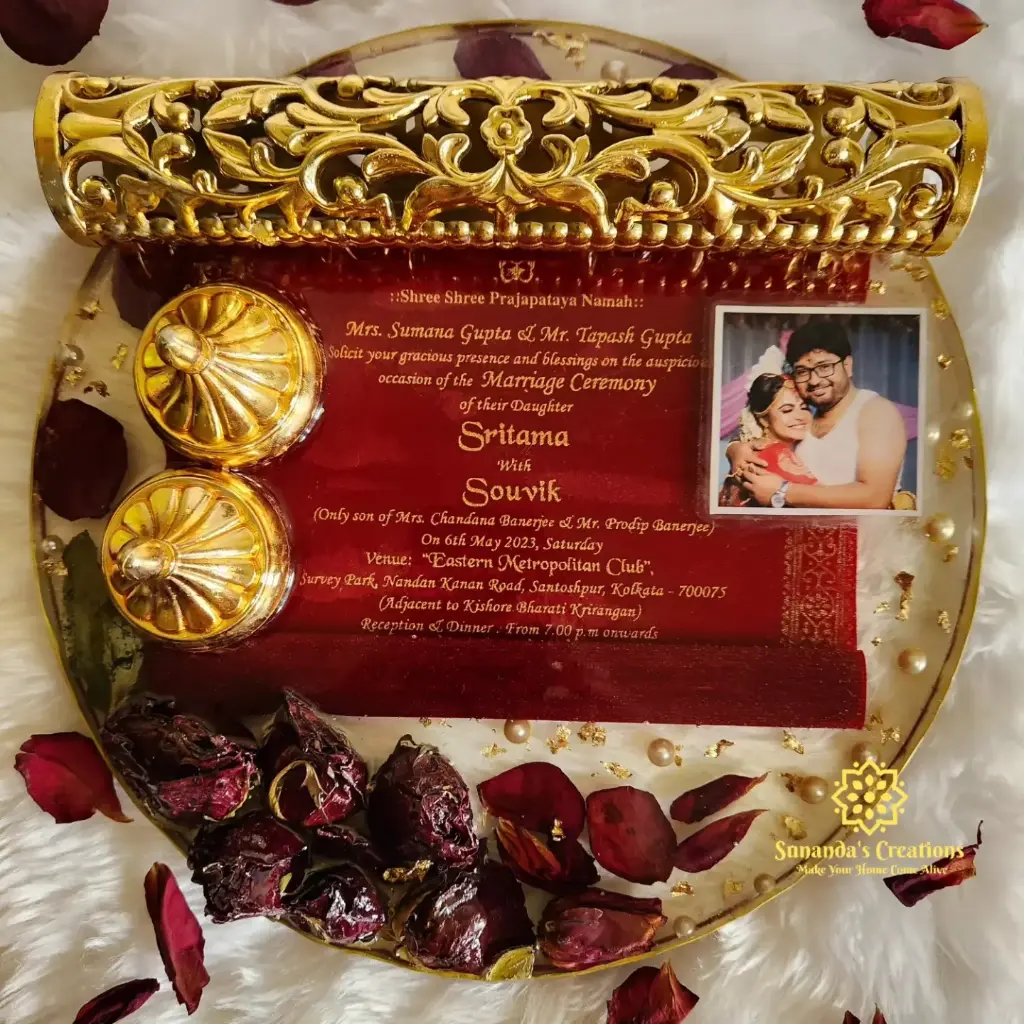 10" Wedding Card & Garland Preservation Plate