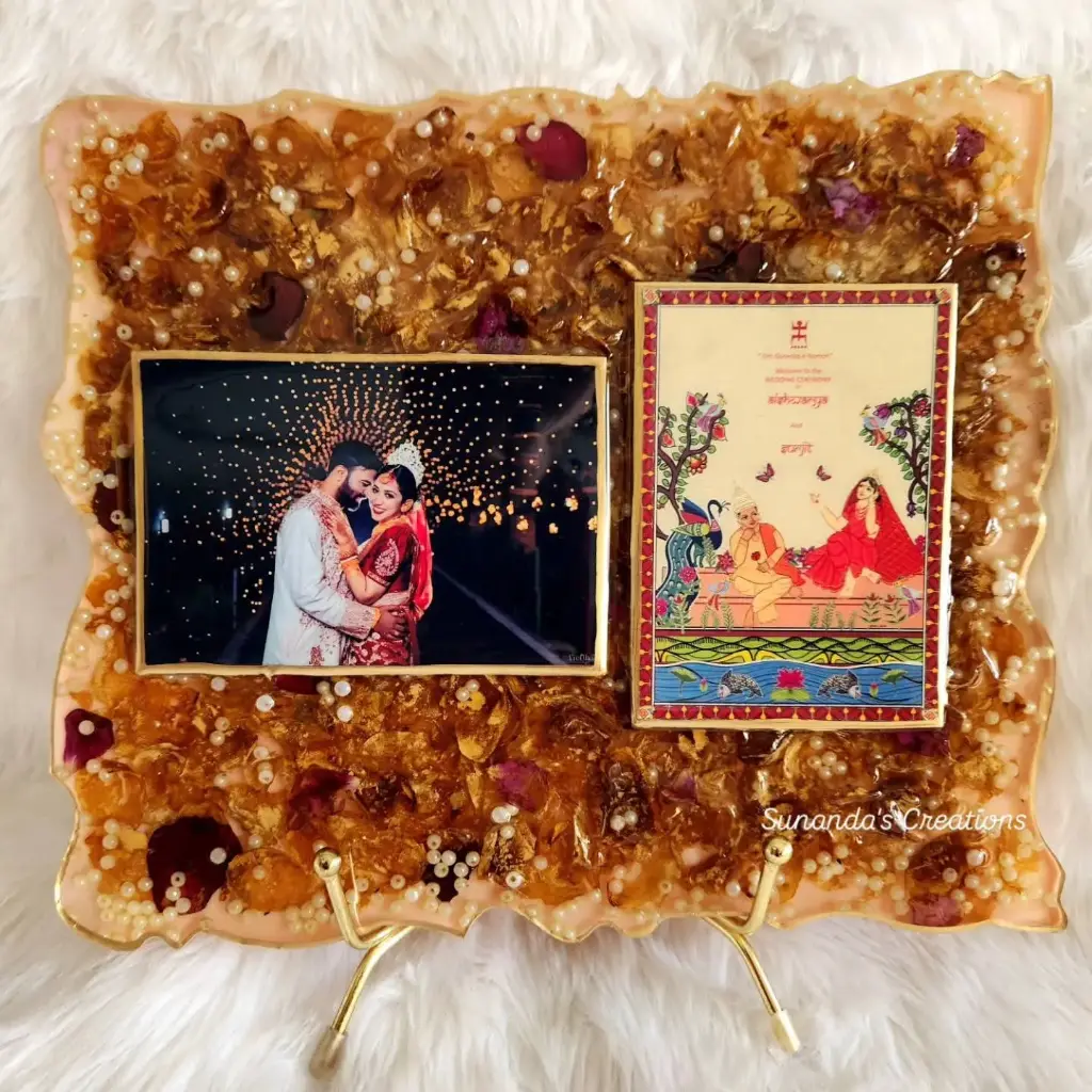 12"×9" Wedding Card & Garland Preservation Plate