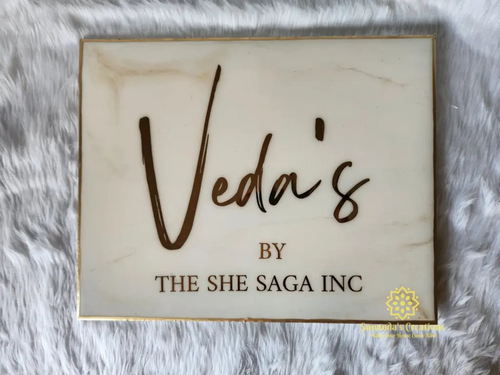 16"×12" Resin Coated Nameplate (Off White) 