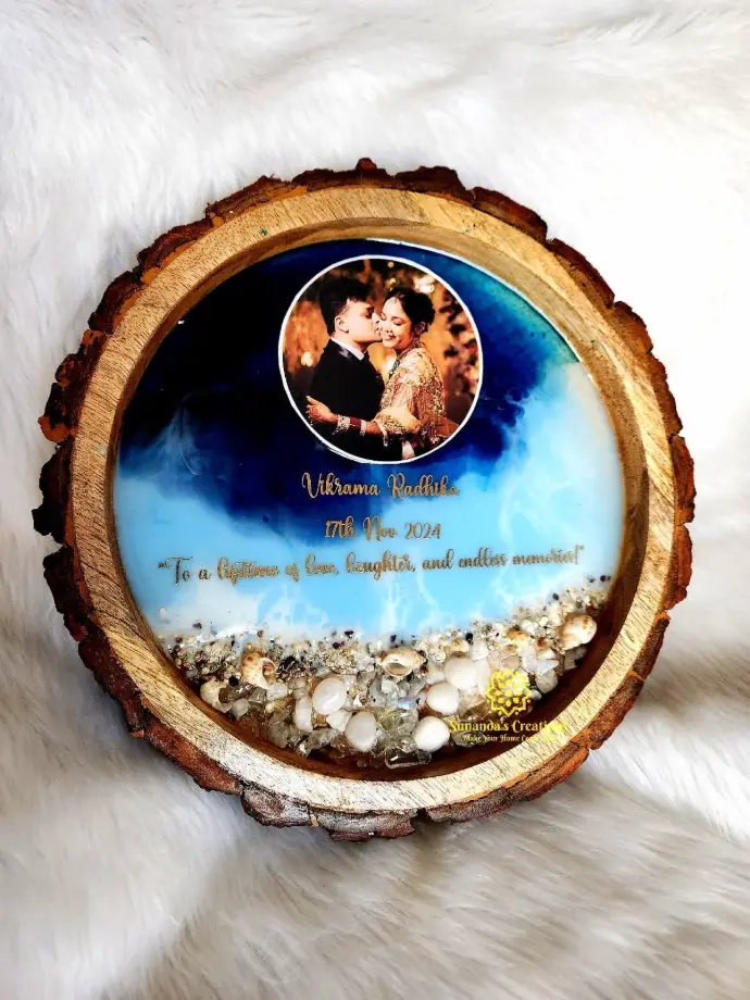 10" Mango Wood Photo Frame (Anniversary Gift) 