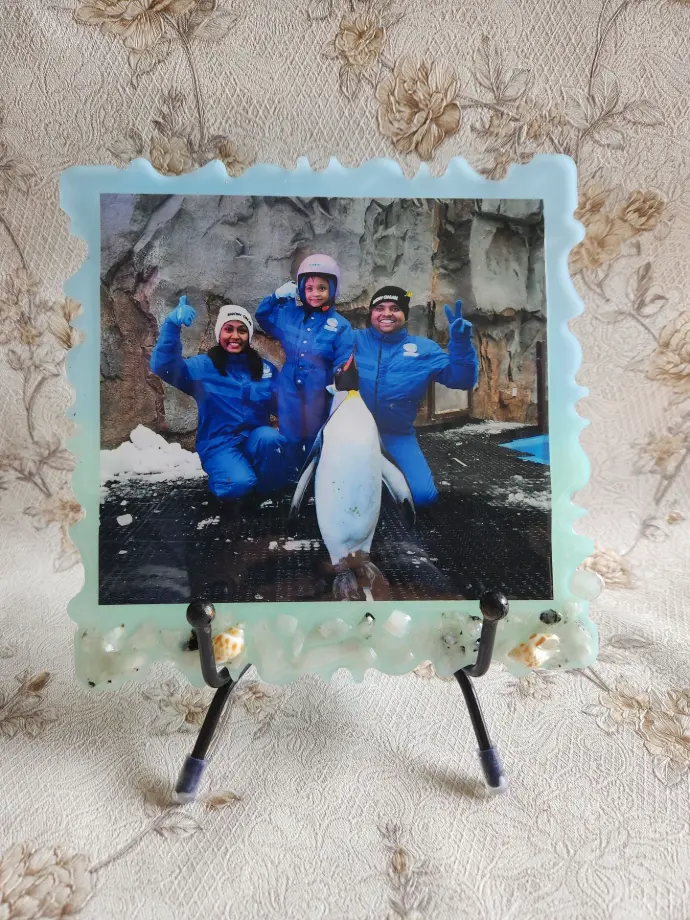 8"*8" Resin Photo Frame (Ice Blue)