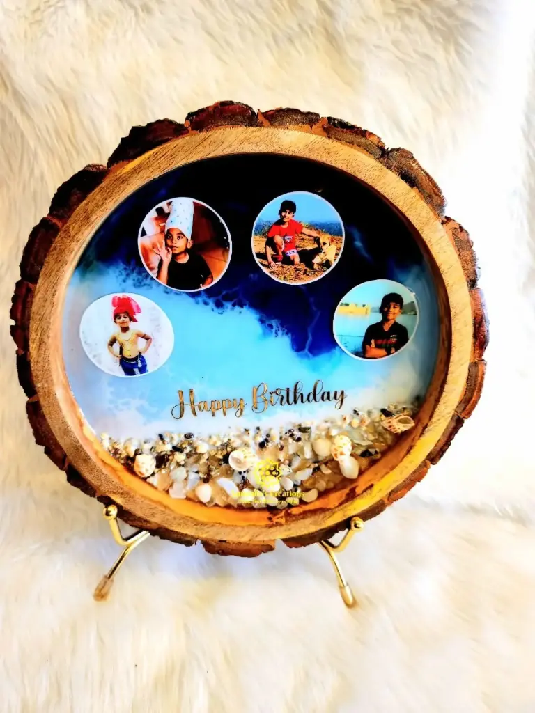 10" Mango Wood Photo Frame (Beach Theme)