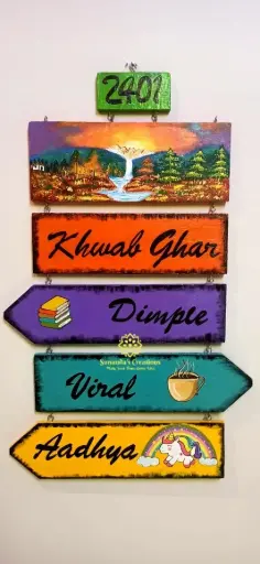 12"×9" Customized Hand Painted Nameplate 