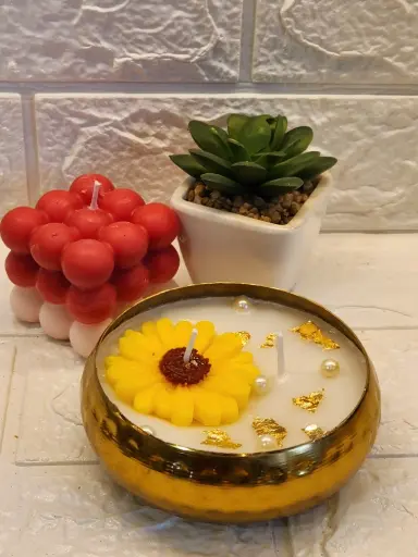 Soy Wax Scented Urli Candle (Cinnamon)