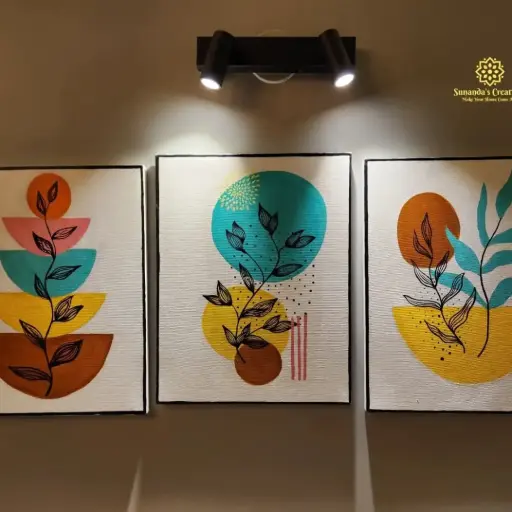 3 Panel Boho Canvas Art 