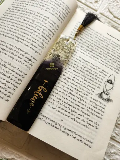 6" Resin Bookmark (Black)