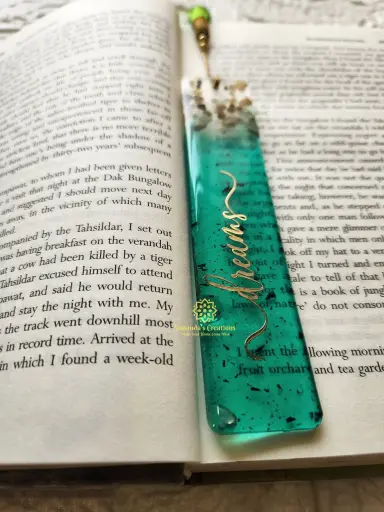 6" Resin Bookmark (Translucent Green)