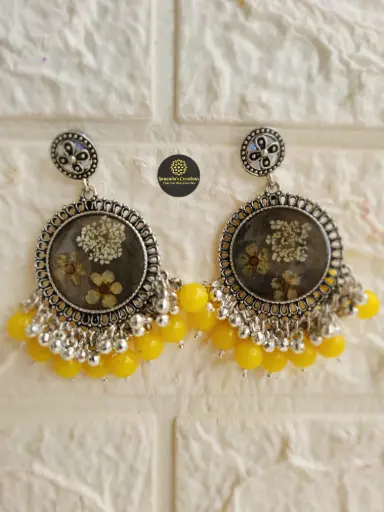 Floral Jhumka (Buttercups)