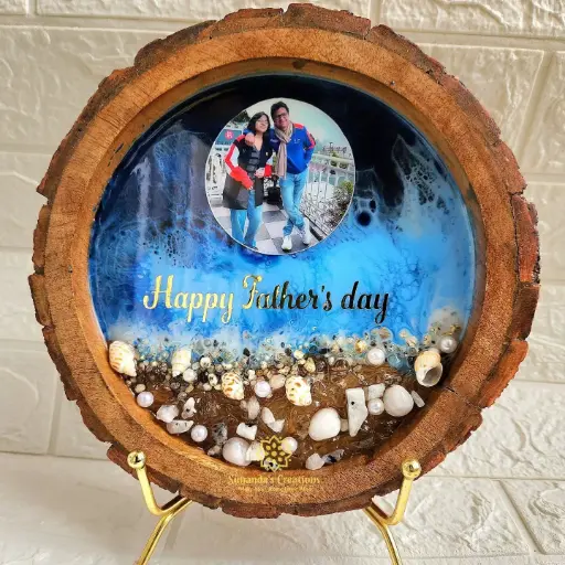 10" Mango Wood Photo Frame (Father's Day Gift)
