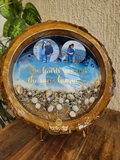 10" Mangowood Personalized Photo Frame (Anniversary Gift)