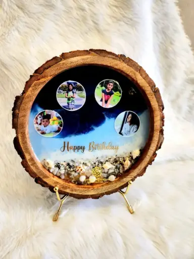 10" Mangowood Personalized Photo Frame (Birthday Gift)