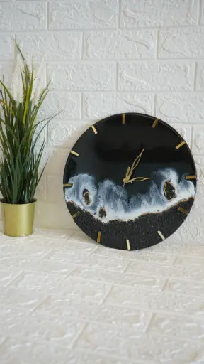 12'' Black Beach Resin Clock (copy)