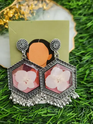 Floral Jhumka (Pansies)