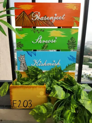 16"×10" MDF Hand Painted Customized Nameplate