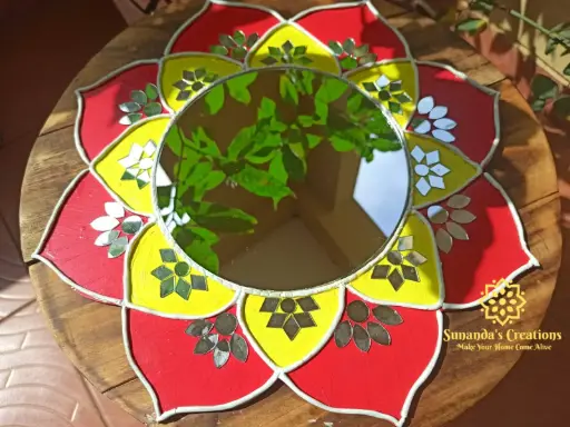 10" Flower Lippan Work