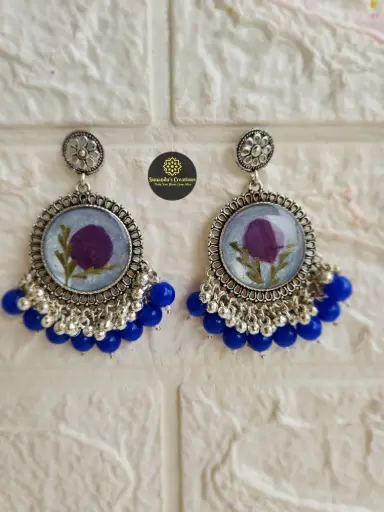 Floral Jhumka (Pansies)