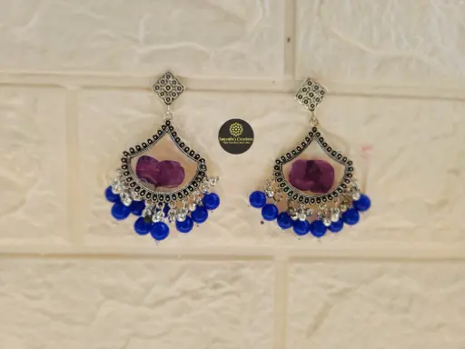 Floral Jhumka (Pansies)