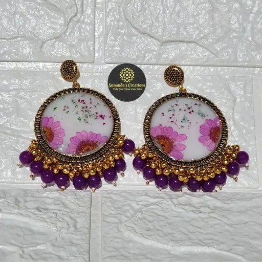 Floral Jhumka (Daisy)