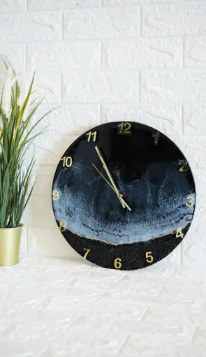 14" Beach Clock (Black)