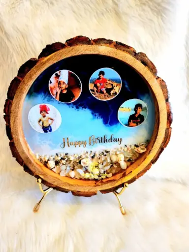 10" Mango Wood Photo Frame (Beach Theme)