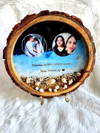 10" Mango Wood Photo Frame (Beach Theme)