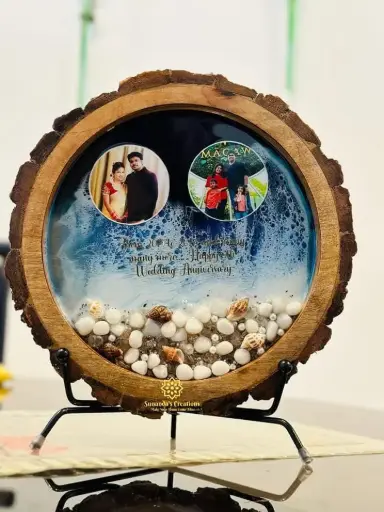 10" Mango Wood Photo Frame (Beach Theme)