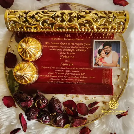 10" Wedding Card & Garland Preservation Plate